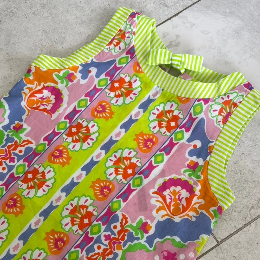 Gretchen Scott Designs Yellow Pink Sleeveless Sundress